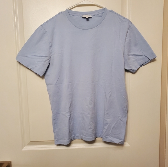 Reiss Blue Lightweight Cotton T-Shirt - Picture 2 of 9